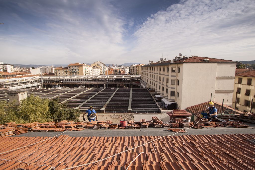 réfection de la toiture.