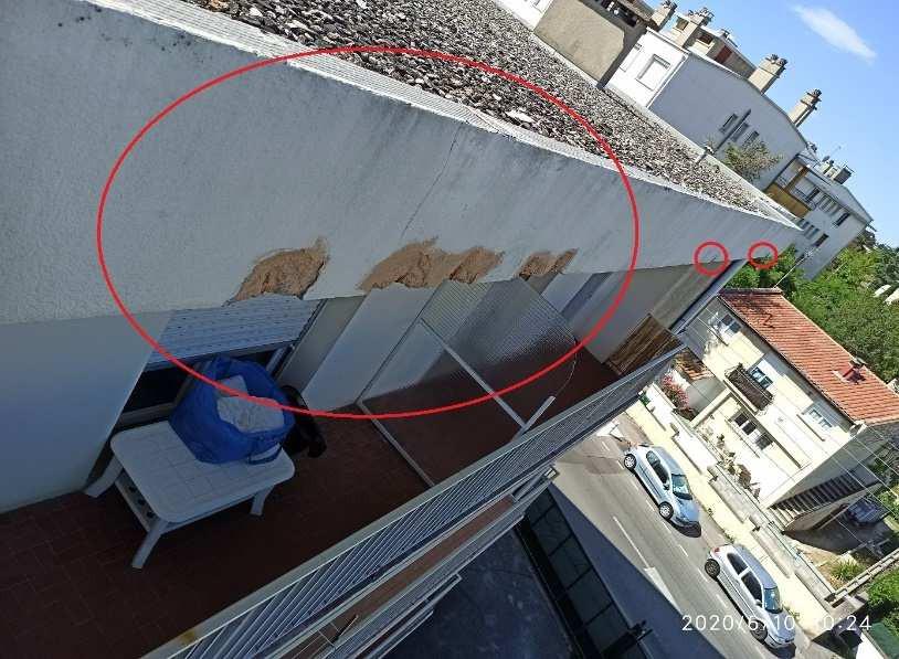 Montpellier - Reprise epaufrures pourtour de l’acrotere