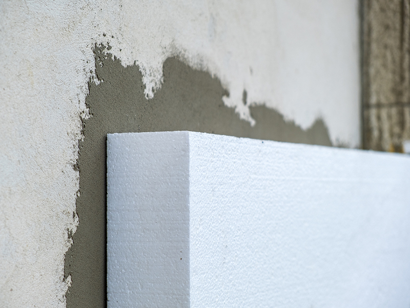Exemple de panneau isolant penché pour le mur intérieur